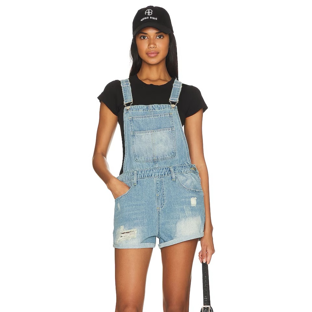 Carmen Denim Short Overalls
